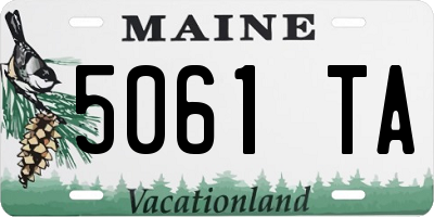 ME license plate 5061TA
