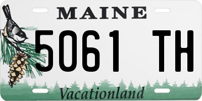 ME license plate 5061TH