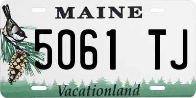 ME license plate 5061TJ