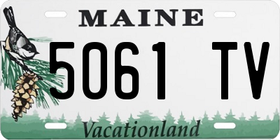 ME license plate 5061TV