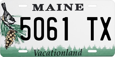 ME license plate 5061TX