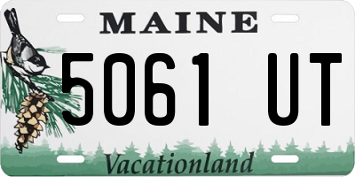 ME license plate 5061UT