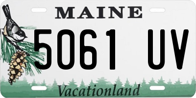 ME license plate 5061UV