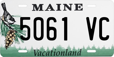 ME license plate 5061VC