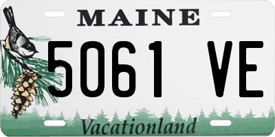 ME license plate 5061VE