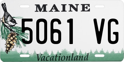 ME license plate 5061VG