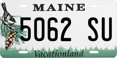 ME license plate 5062SU