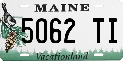 ME license plate 5062TI