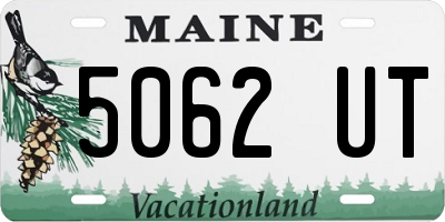 ME license plate 5062UT
