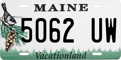 ME license plate 5062UW