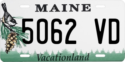 ME license plate 5062VD