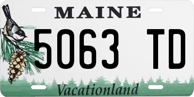 ME license plate 5063TD