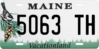 ME license plate 5063TH