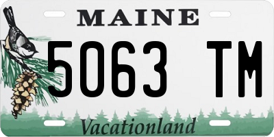 ME license plate 5063TM