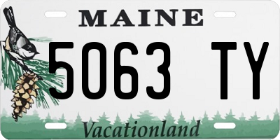 ME license plate 5063TY