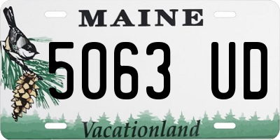 ME license plate 5063UD