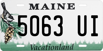 ME license plate 5063UI
