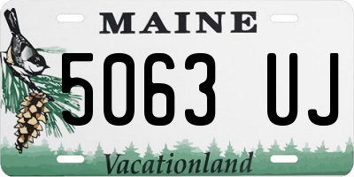 ME license plate 5063UJ