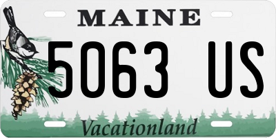 ME license plate 5063US