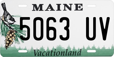 ME license plate 5063UV