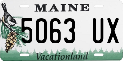 ME license plate 5063UX