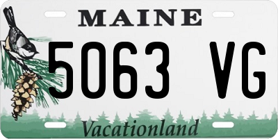 ME license plate 5063VG