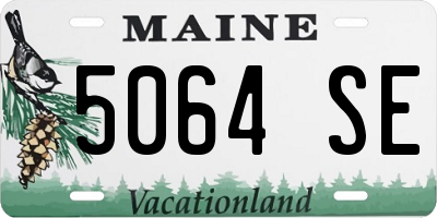ME license plate 5064SE