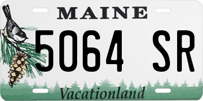 ME license plate 5064SR