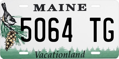 ME license plate 5064TG