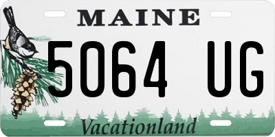 ME license plate 5064UG