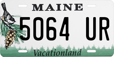 ME license plate 5064UR