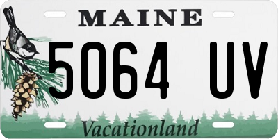 ME license plate 5064UV