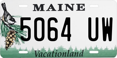 ME license plate 5064UW