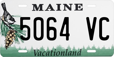 ME license plate 5064VC