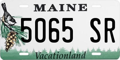 ME license plate 5065SR
