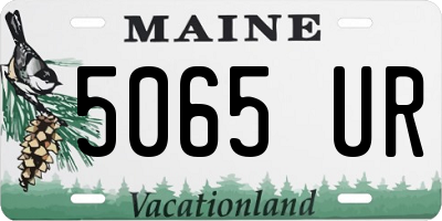 ME license plate 5065UR