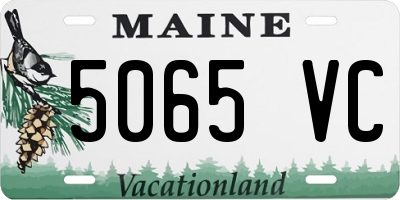 ME license plate 5065VC