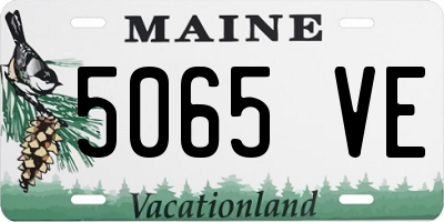 ME license plate 5065VE