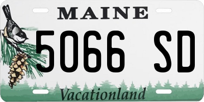ME license plate 5066SD