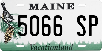ME license plate 5066SP