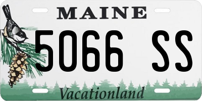 ME license plate 5066SS