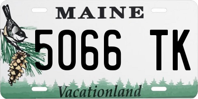 ME license plate 5066TK