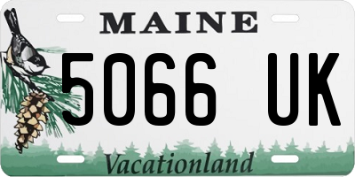 ME license plate 5066UK