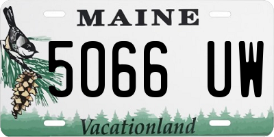 ME license plate 5066UW