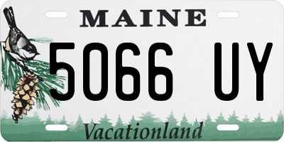 ME license plate 5066UY