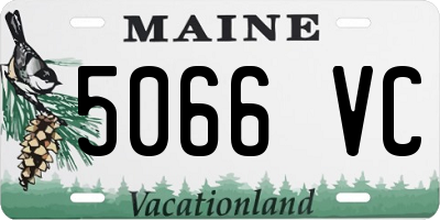 ME license plate 5066VC