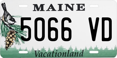 ME license plate 5066VD