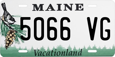 ME license plate 5066VG