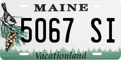 ME license plate 5067SI