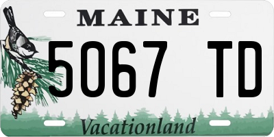 ME license plate 5067TD
